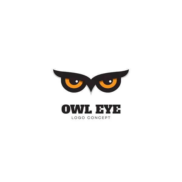 Uil oog logo — Stockvector