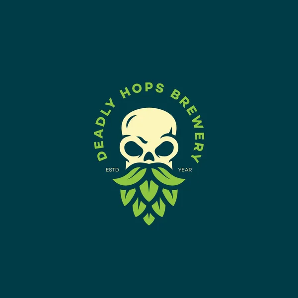 Логотип Skull Hops — стоковый вектор