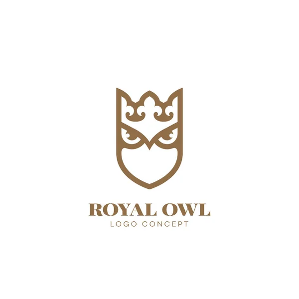 Kraliyet baykuşu logosu — Stok Vektör