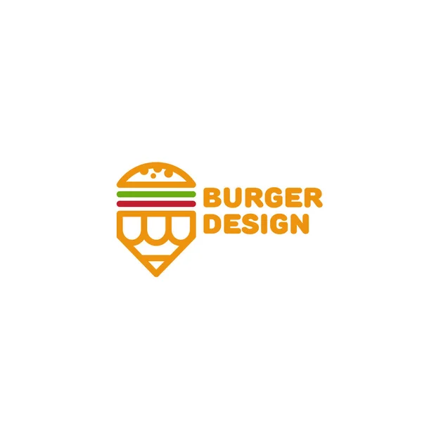 Logotipo de design de hambúrguer — Vetor de Stock