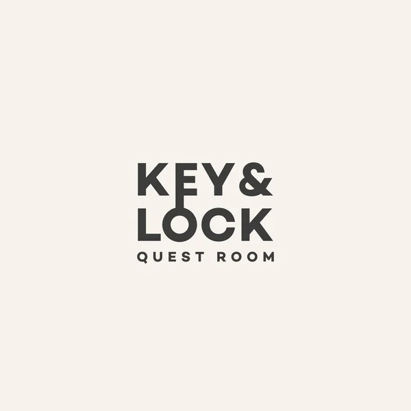 Nyckel och lås logotyp — Stock vektor