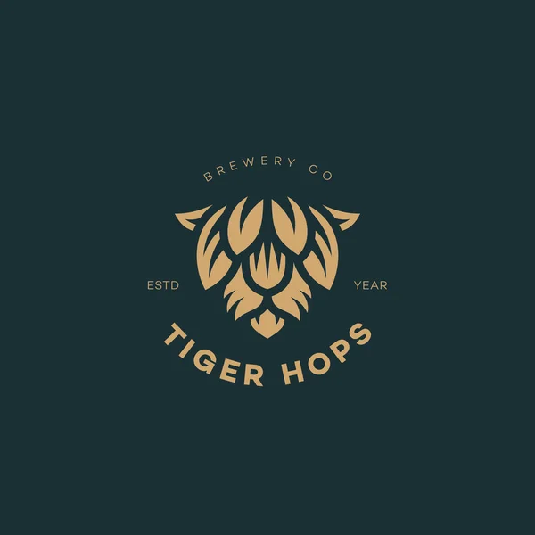 Логотип Tiger hops — стоковый вектор
