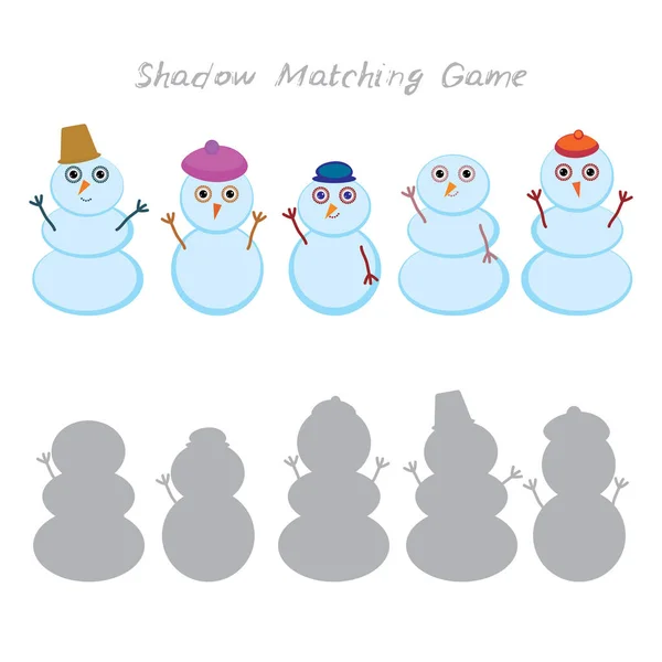 Conjunto Dibujos Animados Lindo Muñeco Nieve Divertido Aislado Sobre Fondo — Vector de stock