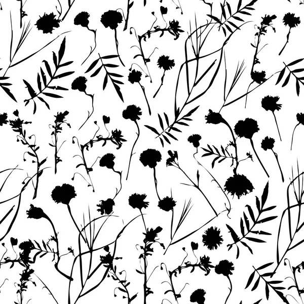 Natuurlijke Naadloze Bloemmotief Grafische Collectie Met Elementen Van Bladeren Bloemen — Stockvector