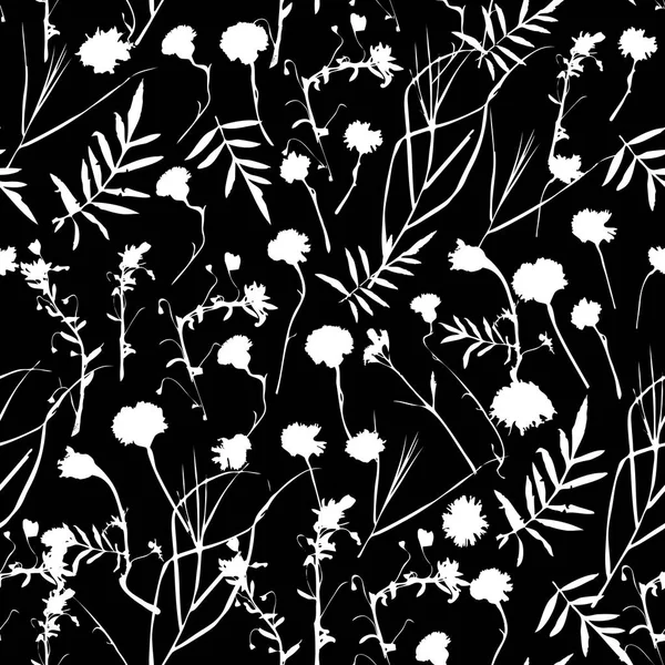 Natuurlijke Naadloze Bloemmotief Grafische Collectie Met Elementen Van Bladeren Bloemen — Stockvector