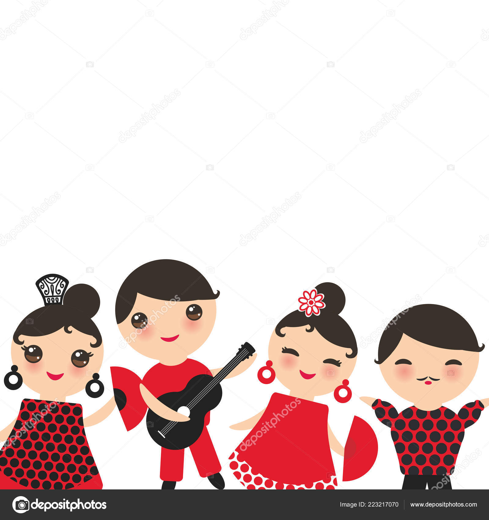 Conception Cartes Danseuse Flamenco Espagnol Modèle Bannière