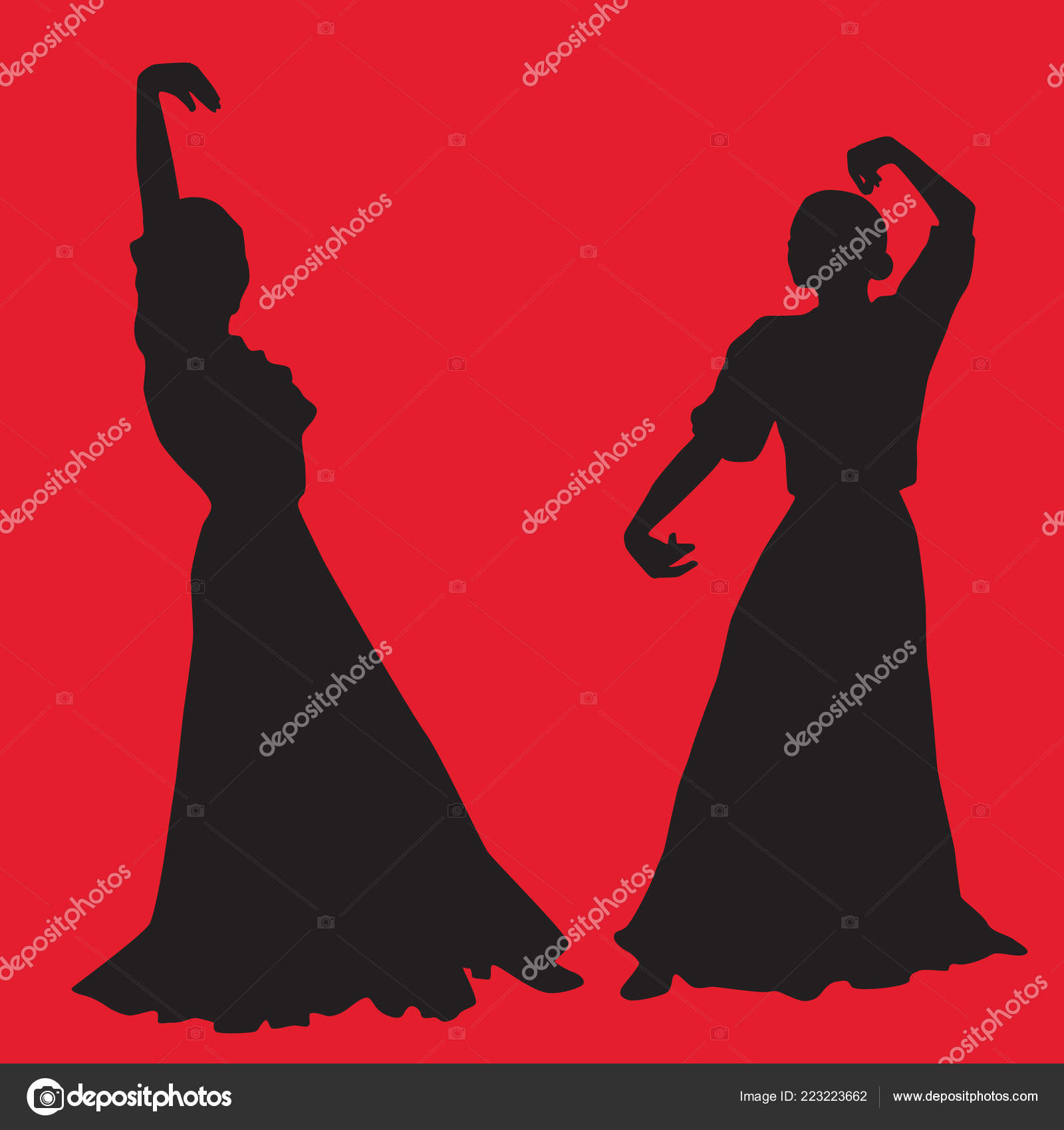 Beautiful Female Flamenco Dancer Doing A Typical Line Pose, Wearing Modern  Attire. Spanish Woman Dancing Flamenco In Brown Clothes With Polka Dots,  Isolated. Stock Photo, Picture and Royalty Free Image. Image 5730603.