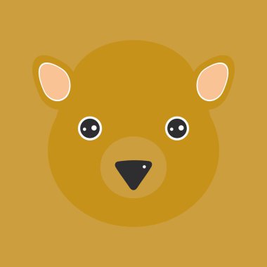 bej renkli arka plan üzerinde komik Gopher zemin sincap. Vektör çizim