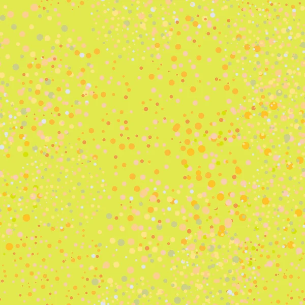 Мозаика Простой Бесшовной Картины Полька Точка Конфетти Желтом Зеленом Фоне — стоковый вектор