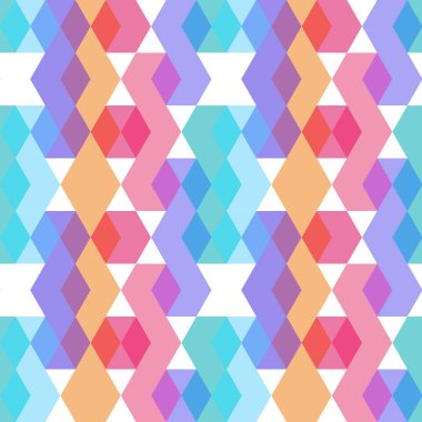 seamless modeli. turuncu Lila pembe mor mavi baskı, Geo etnik hipster zemin modern trendy geometrik arka plan için site, blog, kumaş. Vektör çizim