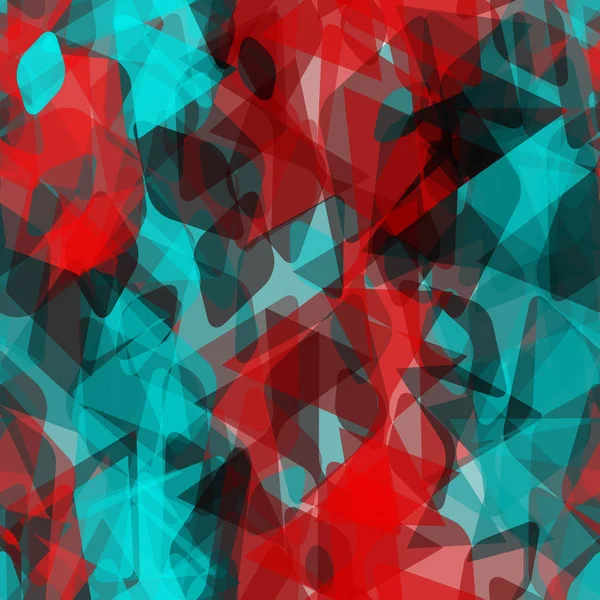 菱形と華麗な装飾的な抽象的な現代的な要素と抽象的な幾何学的なシームレス パターン 青アクア赤茶色マルーン幾何学的なエスニック プリント ヒップスター トレンディな背景 ベクトル図 — ストックベクタ