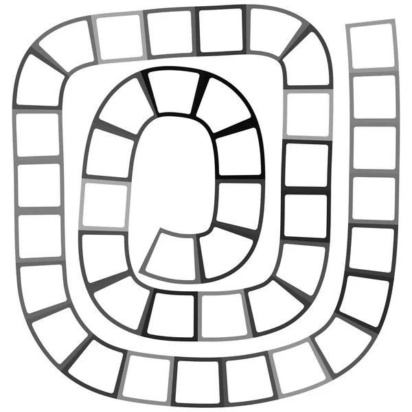 Labirinto Astratto Futuristico Modello Spirale Giochi Bambini Quadrati Bianchi Contorno — Vettoriale Stock