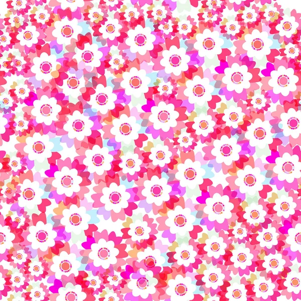 Безшовний Візерунок Яскраво Рожеві Фіолетові Квіти Волошка Фіолетовий Труси Абстрактний — стоковий вектор