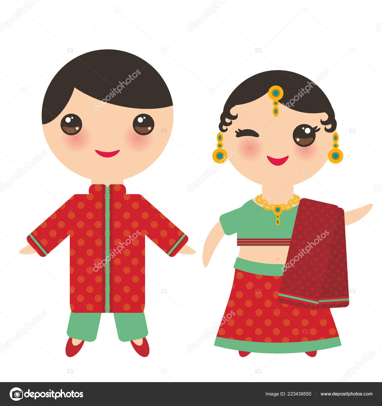 Indian Kawaii Boy Girl National Costume Cartoon Children Traditional India Stock Vector Image by ©Ekaterina-P #223439550 Indian Kawaii Boy Girl National Costume Cartoon Children Traditional India Stock Vector Image by ©Ekaterina-P #223439550
