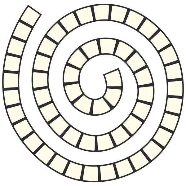 Abstracte Futuristische Spiraal Doolhof Patroon Sjabloon Voor Kinderspelen Pleinen Zwarte — Stockvector