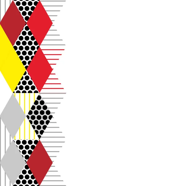 Карточный Шаблон Баннера Геометрические Элементы Мемфис Постмодернистский Стиль Ретро Годов — стоковый вектор