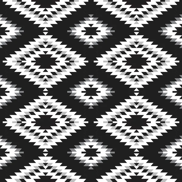 Patrón Sin Costura Alfombra Turca Blanco Gris Negro Patchwork Mosaico — Vector de stock