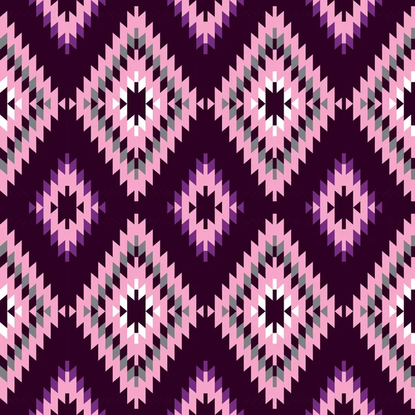 Seamless Pattern Turkish Carpet Dark Purple Pink Claret Burgundy Colorful — Stock Vector