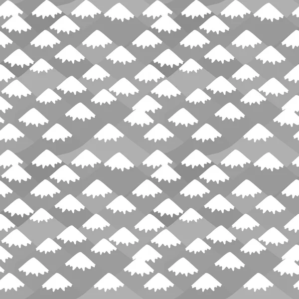 Patrón Sin Costuras Monte Fondo Naturaleza Con Paisaje Montaña Gris — Vector de stock