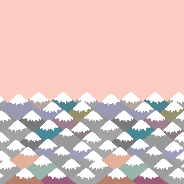 Patrón Montaje Diseño Bandera Tarjeta Fondo Naturaleza Con Paisaje Montaña — Vector de stock
