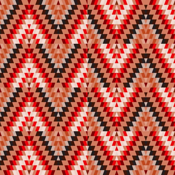 无缝图案土耳其地毯米色橙色棕色 传统民间几何饰品的拼接马赛克东方基林地毯 部落风格 向量例证 — 图库矢量图片
