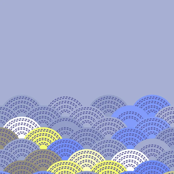 Welle Blau Grau Gelb Farben Karte Banner Design Für Text — Stockvektor
