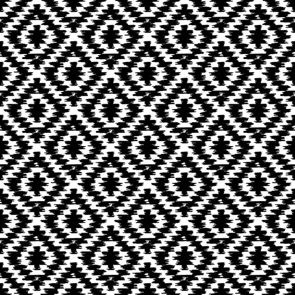Patrón Sin Costuras Alfombra Turca Blanco Negro Patchwork Mosaico Alfombra — Archivo Imágenes Vectoriales