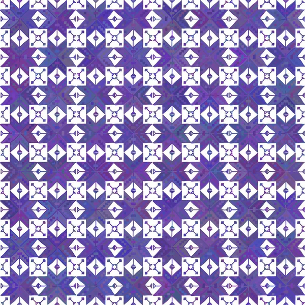 Безшовні Візерунок Зірочок Квітів Орнамент Російської Народної Вишивки Фіолетовий Блакитний — стоковий вектор