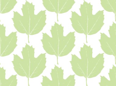 Seamless modeli yeşil yaprakları akçaağaç, kartopu, beyaz arka plan üzerinde izole guelder gül siluetleri. Kumaşlar, duvar kağıtları için kullanılabilir. Vektör çizim