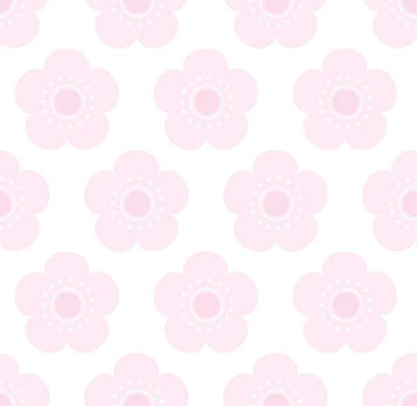 Patrón Sin Costuras Flores Rosadas Flores Cerezo Japonesas Sobre Fondo — Vector de stock