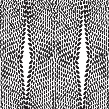 Yılan derisi dokuyu ölçeklendirin. Beyaz arka planda izole edilmiş dikişsiz desen siyah. basit süs, kumaşlar, duvar kağıtları için kullanılabilir. Vektör