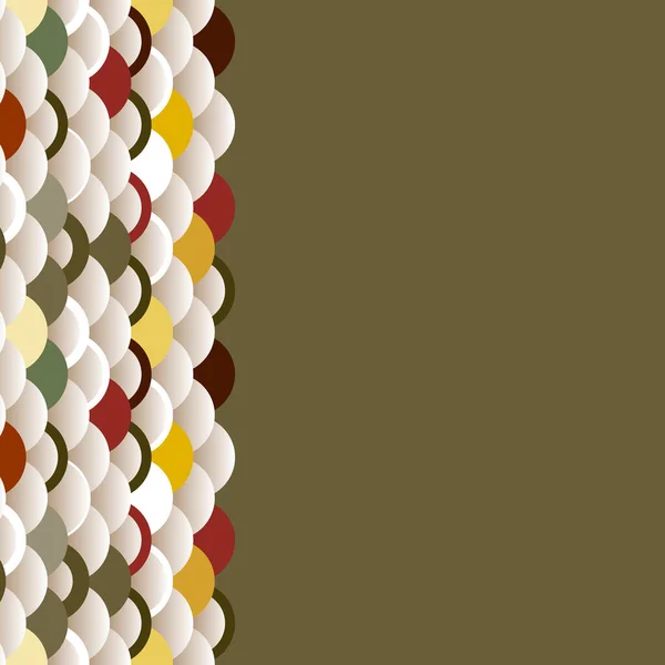 Diseño de la bandera de la tarjeta de otoño para el texto escalas abstractas simple Fondo de la naturaleza con patrón de círculo japonés caqui verde blanco Amarillo rojo borgoña. Vector — Vector de stock