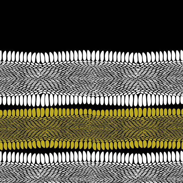 Skórka smoka węża skaluje teksturę. wzór czarny żółte złoto białe tło. prosty ornament, może być używany do szablonu banner karty. Wektor — Wektor stockowy