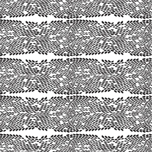 Schlangenhaut schuppt Textur. nahtloses Muster schwarz isoliert auf weißem Hintergrund. einfache Ornament, kann für Stoffe, Tapeten verwendet werden. Vektor — Stockvektor