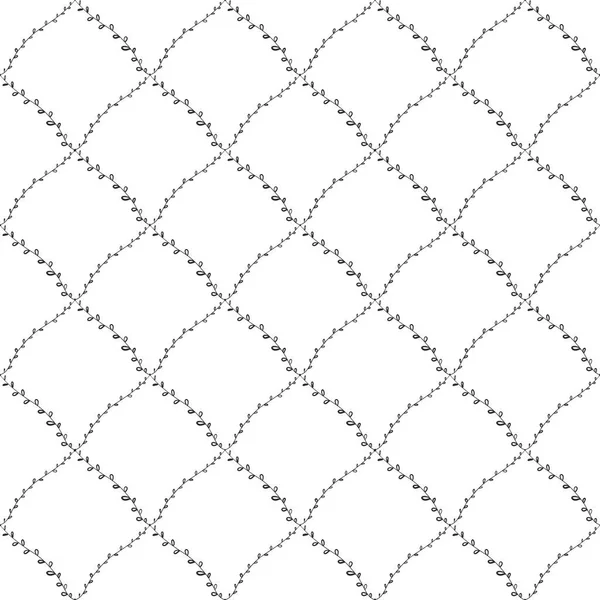 Naadloos Patroon Abstracte Doodle Lijnen Traditionele Geometrische Damast Ornament Witte — Stockvector