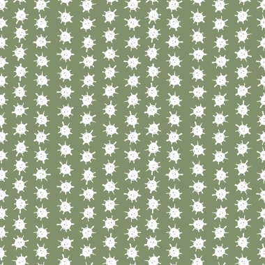 Klasik, dikdörtgen desenli polka nokta, bahar çimeni florür desenli grunge mürekkebi. Beyaz haki zeytin yeşili arka plan. İskandinav tasarımı, hediye paketi, kumaşlar, duvar kağıtları için kullanılabilir. Vektör illüstrasyonu