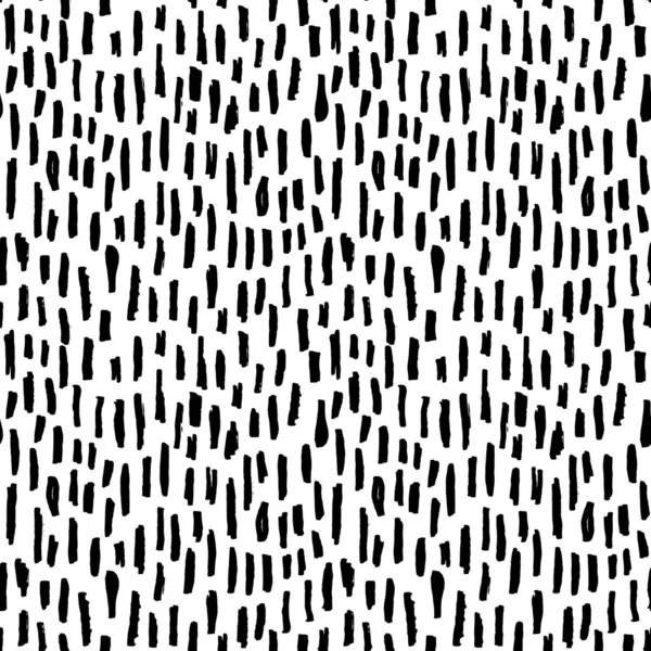 Patrón Sin Costuras Líneas Negras Diseño Rejilla Tiza Abstracto Simple — Vector de stock