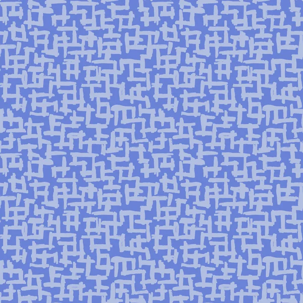 无缝图案钴皇家蓝线粉笔网格设计 抽象简洁的北欧风格背景格子质感 这个季节的趋势 可用于礼品包装面料 壁纸等 矢量说明 — 图库矢量图片