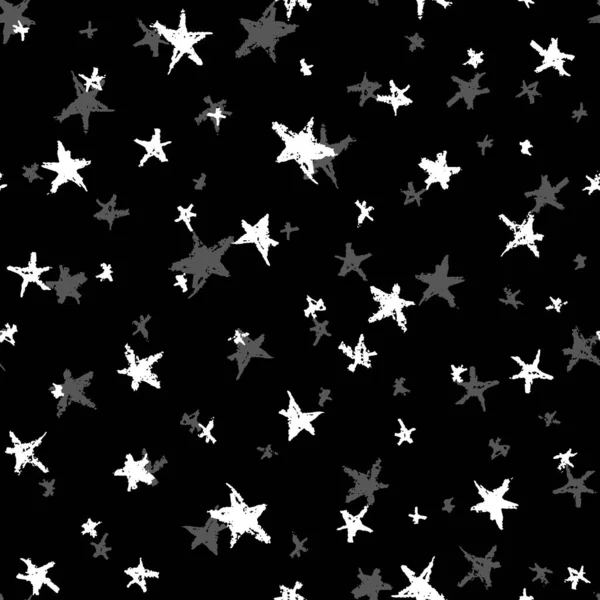 Padrão Sem Costura Design Abstrato Estrelas Céu Linhas Simples Doodle —  Vetores de Stock