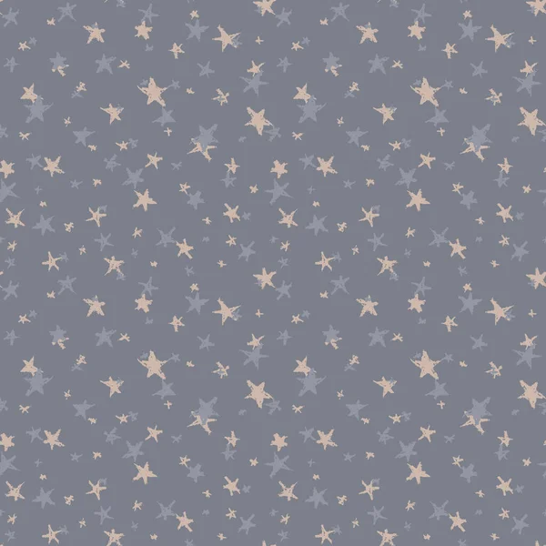 Бесшовный Дизайн Шаблона Абстрактный Небо Звезды Серо Розовый Бежевый Каракули — стоковый вектор