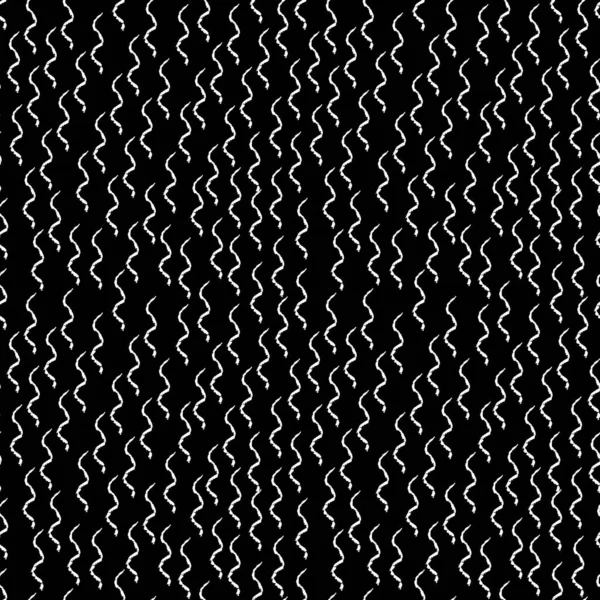 Modèle Sans Couture Noir Blanc Wawe Lignes Craie Grille Design — Image vectorielle