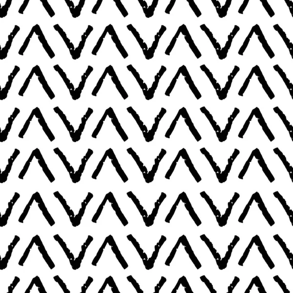 Motif Vintage Classique Sans Couture Avec Triangles Zigzag Encre Crayons — Image vectorielle