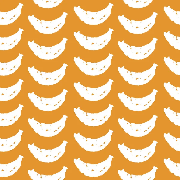 Motif Sans Couture Avec Des Bananes Blanches Silhouette Stylisée Texture — Image vectorielle