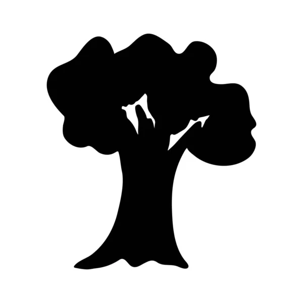 白を基調としたツリーブラックのシルエット グランジインクの質感 手描きの植物 枝や葉 自然な背景 あなたのテキストのためのカードバナーデザイン コピースペース ベクターイラスト — ストックベクタ