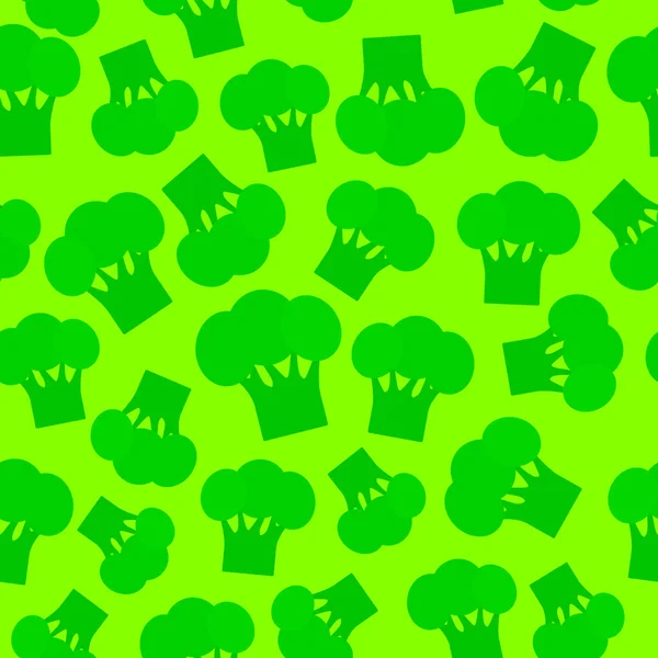 Modello Senza Cuciture Con Cavolo Verde Broccoli Tendenza Calce Sfondo — Vettoriale Stock
