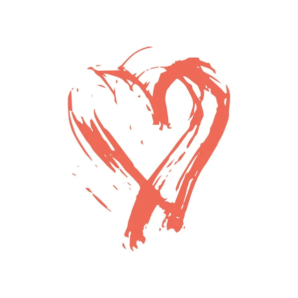 Valentine Day Greetings Diseño Tarjetas Mancha Pintura Estilo Escandinavo Corazón — Vector de stock