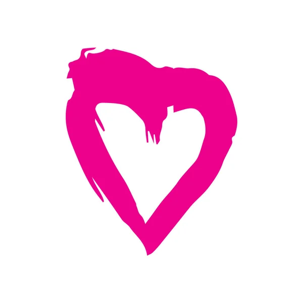 Walentynki Pozdrowienia Projekt Karty Farby Plamy Skandynawskiego Stylu Różowe Serce — Wektor stockowy