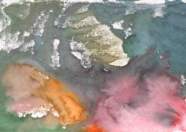 yeşil mavi bej mor mermer suluboya monotip tekniği, soyut doku arkaplanı tasarımınız için