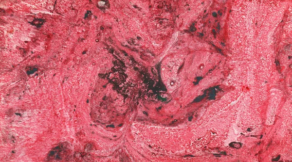 Rosa Rot Schwarz Marmor Aquarellfarbe Monotypie Technik Abstrakte Textur Hintergrund — Stockfoto