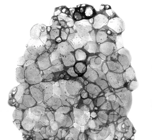 거품은 배경에 잉크에 물감을 뿌린다 그래픽 컨셉을 용암화 다공질 그림의 — 스톡 사진